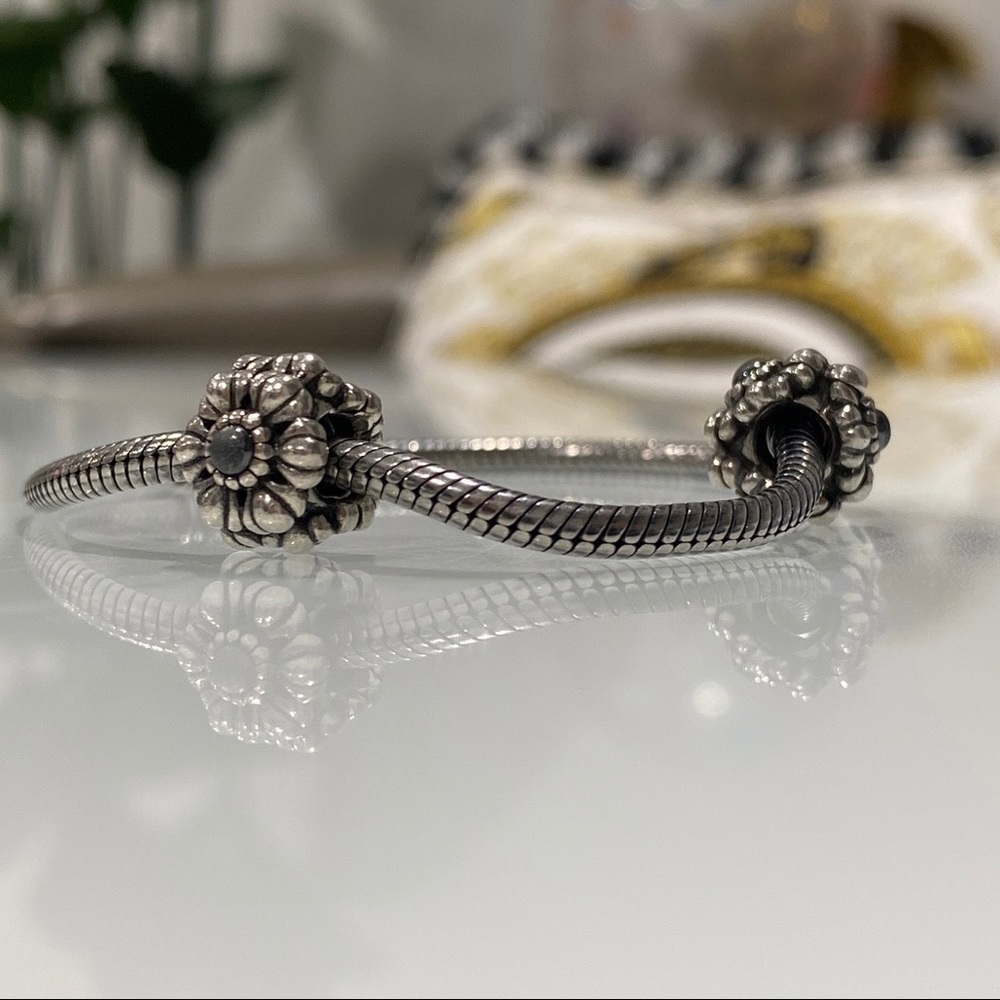 Authentic Pandora ~ Retired Birthday Blooms Charms